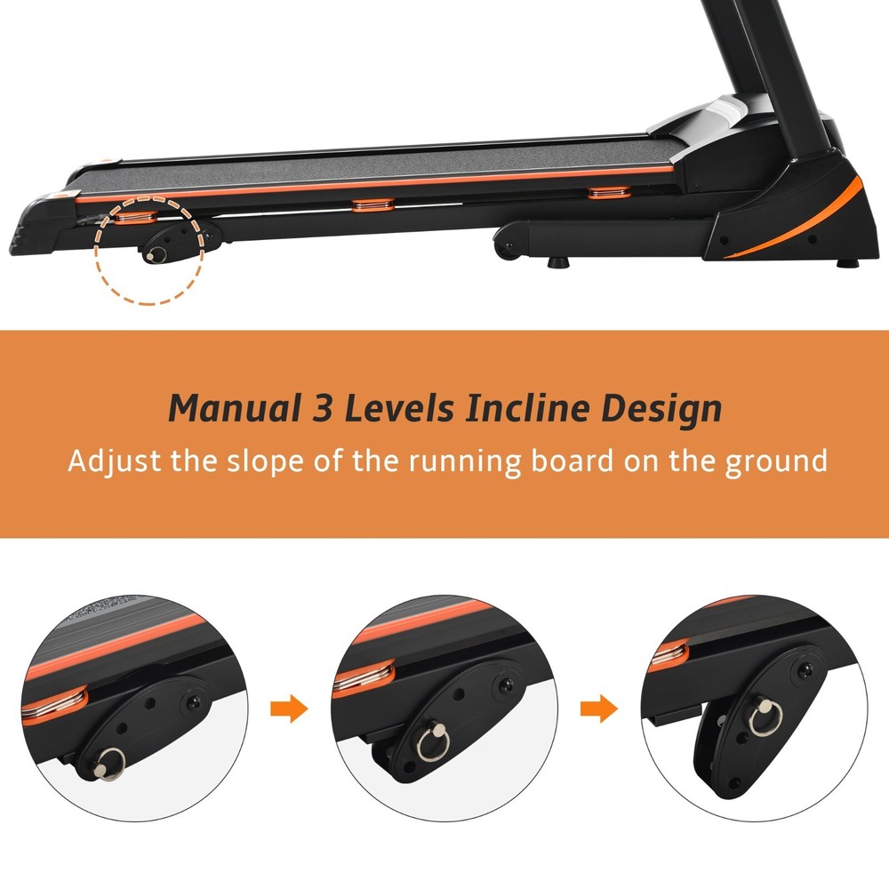 3.25HP Folding Treadmill with Incline Adjustable Speed Running Exercise Machine