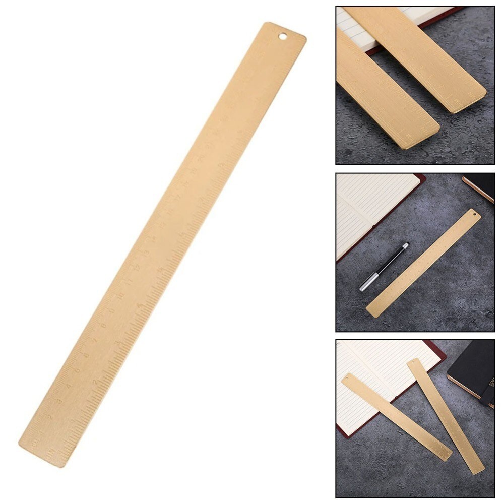 30cm For Multiple Professions Vintage Brass Ruler Ruler For School Lab