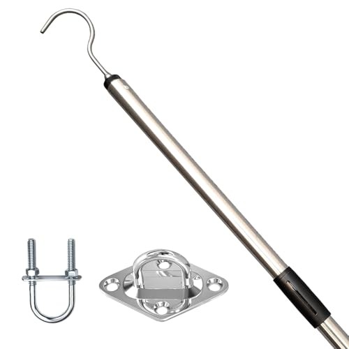 Attic Pull Down Hook System Kit, Heavy Duty Ladder Door Stairs Puller Rod Pole