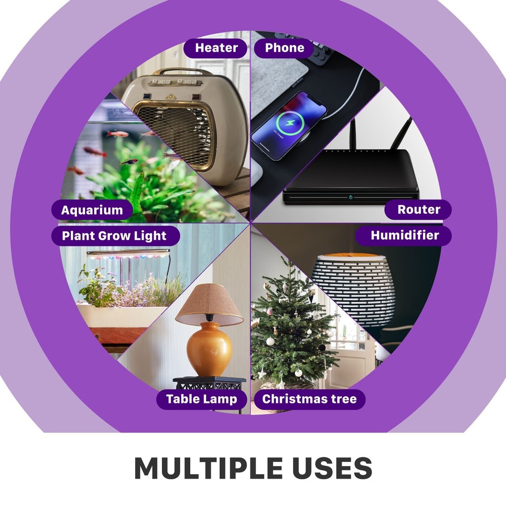 Indoor 7 Day 24 Hour Programmable Digital Wall Outlet Light Timer Plug In Switch