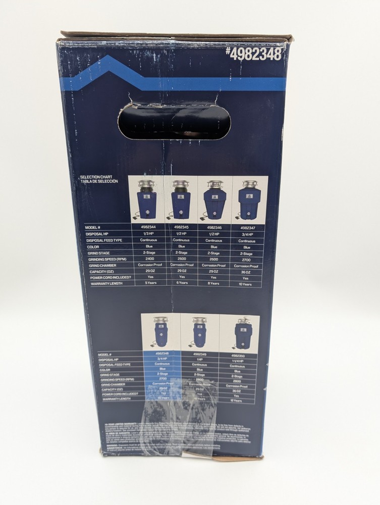 Project Source Continuous feed 3/4-HP Septic Safe Corded Garbage Disposal