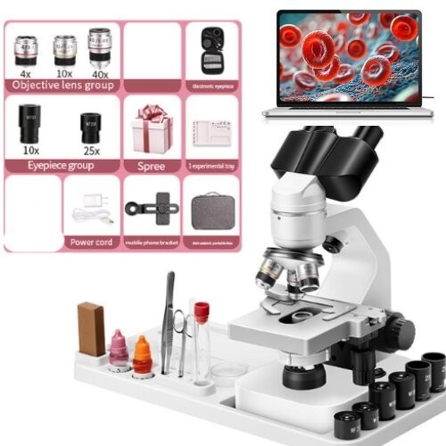 omg Scope B120C 40X-2000X LED Lab Binocular Compound Microscope with 3D-StageEle