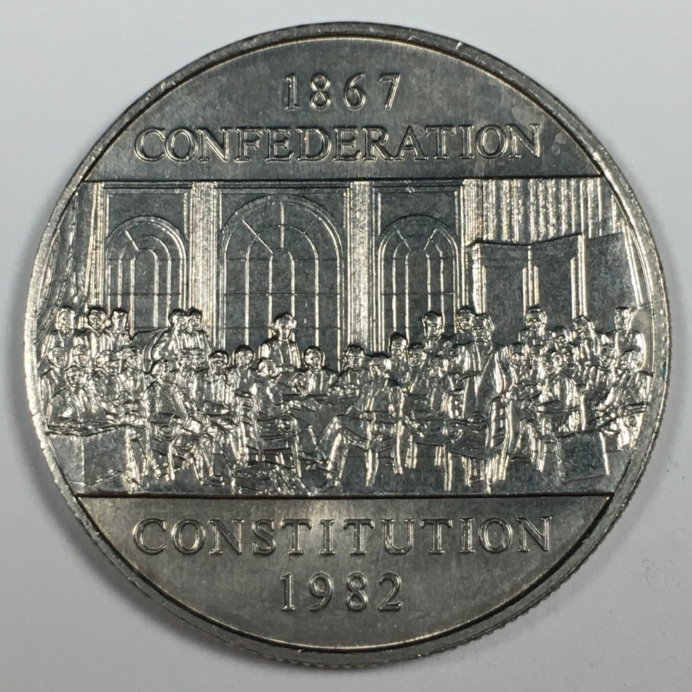 1982 Canada 1 Dollar - Constitution - About Uncirculated (AU) KM#134 - 5408-PC