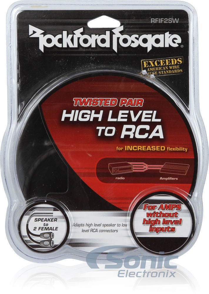 Rockford Fosgate RFIF2SW 2‑Pack High‑Level Speaker Interface