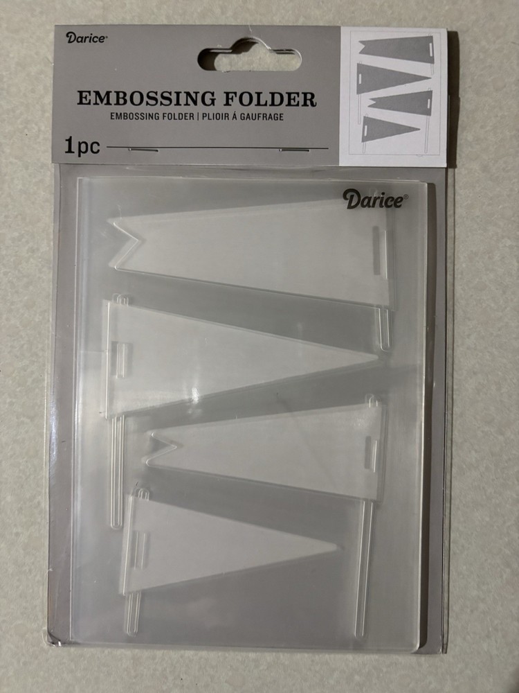 #265 Darice Embossing Folder Essentials " PENNANTS  "  #30032588