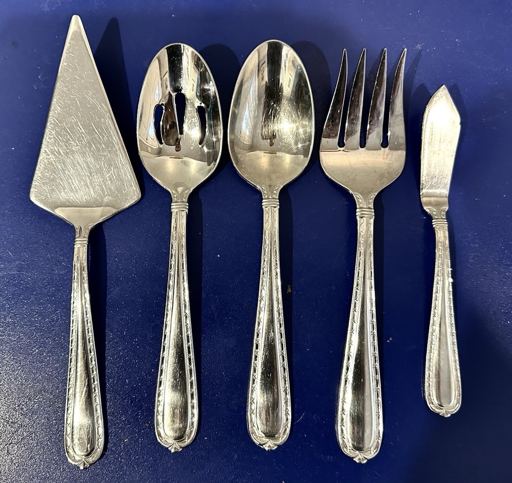 NOBILITY Hampton Silversmiths 5 Piece Hostess Serving Set Stainless Flatware