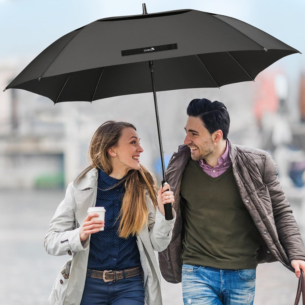 62/68 Inch Golf Umbrella Extra Large Oversized Umbrella Windproof Automatic Open