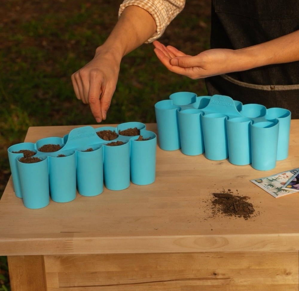 Sili-Seedlings Silicone Seed Starter Trays 2-Pack - Reusable Germination Pots