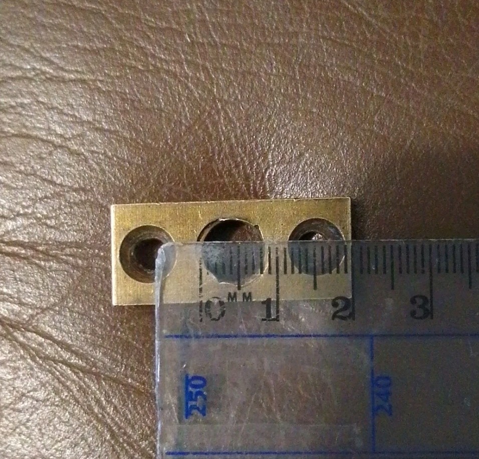 Small Vintage Solid Brass Rectangle Fanlight Security Catch for Butterfly Screw