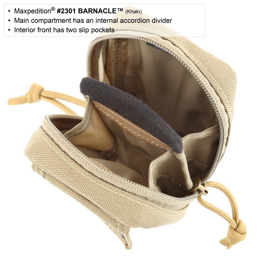 Maxpedition Barnacle Compact Utility Pouch (Black) One Size, Black