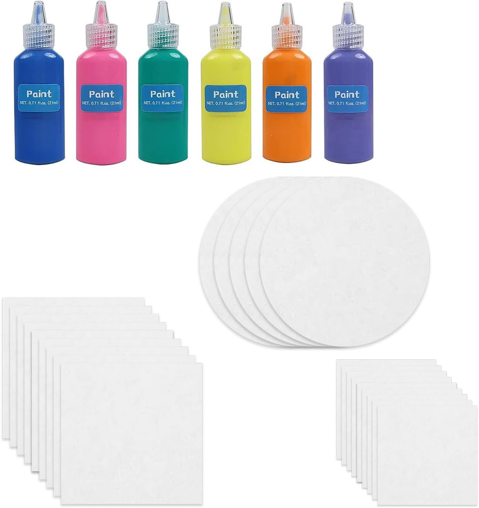 Spin & Paint Refill Pack for Spin Art Machine Spin Art Kit, Art Design Card, Ste