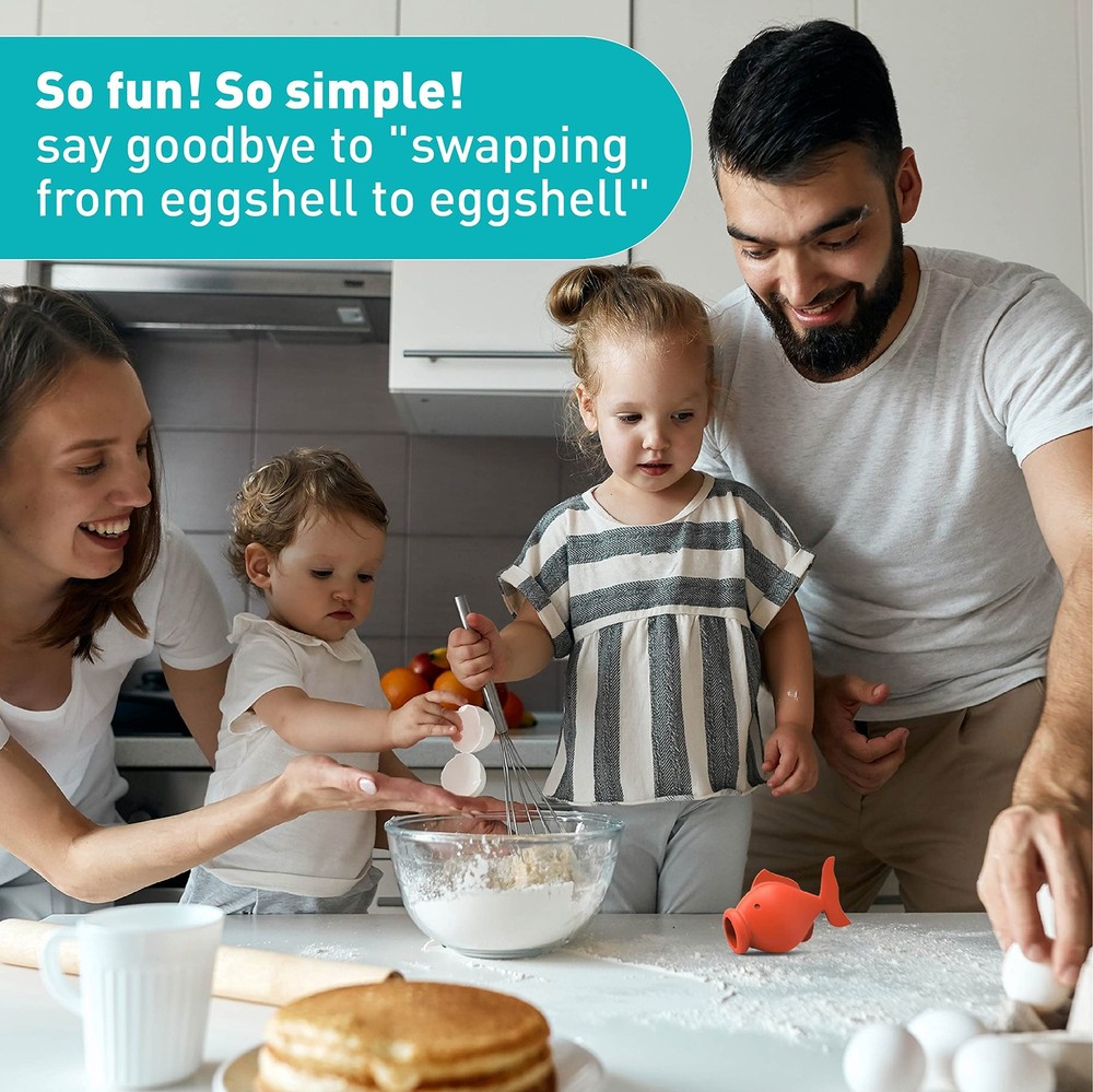 Egg Separator for Raw Eggs – Silicone Egg Yolk and White Separator, YolkFish ...