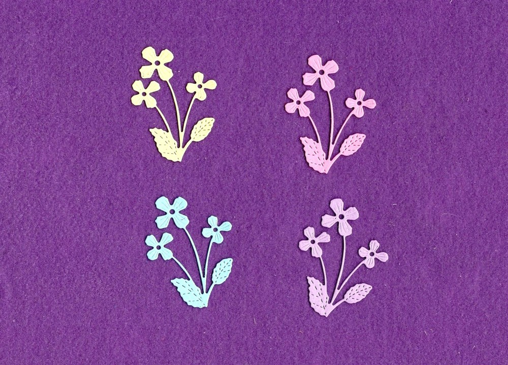 FLOWER # 12 die cuts scrapbook cards