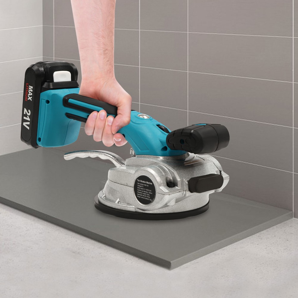 Tile Vibration Machine 6 Speeds Hand-held Tile Tiling Vibrating Tool Suction Cup