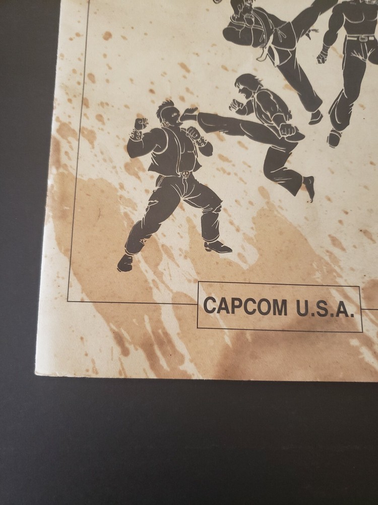 Original Capcom Final Fight Arcade Game Kit Instruction Manual