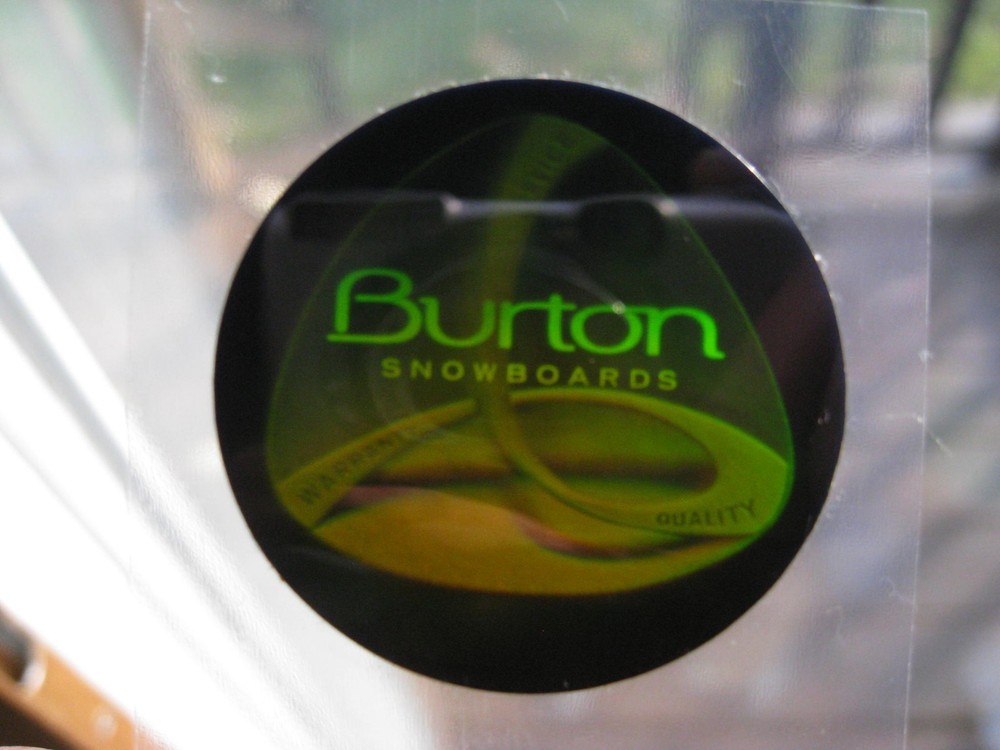 Burton Snowboard Hologram Sticker