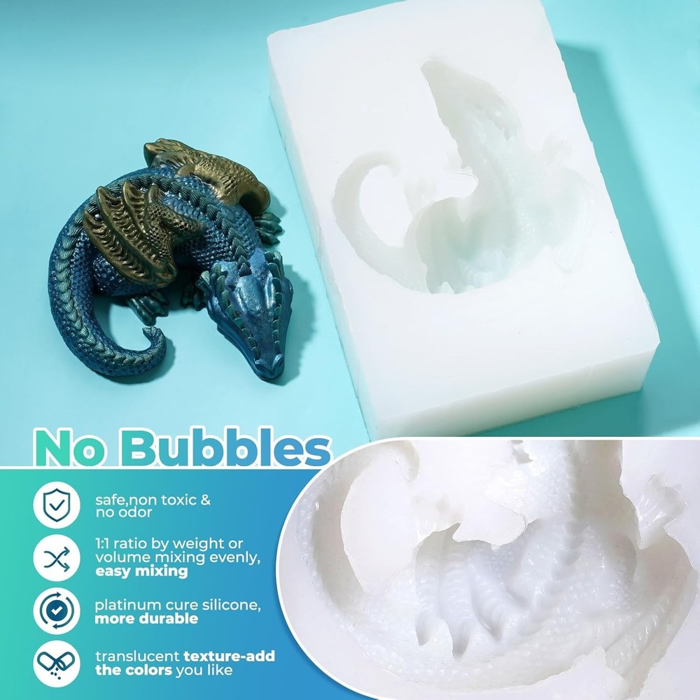 Clear Silicone Mold Making Kit - 140oz/1 Gallon