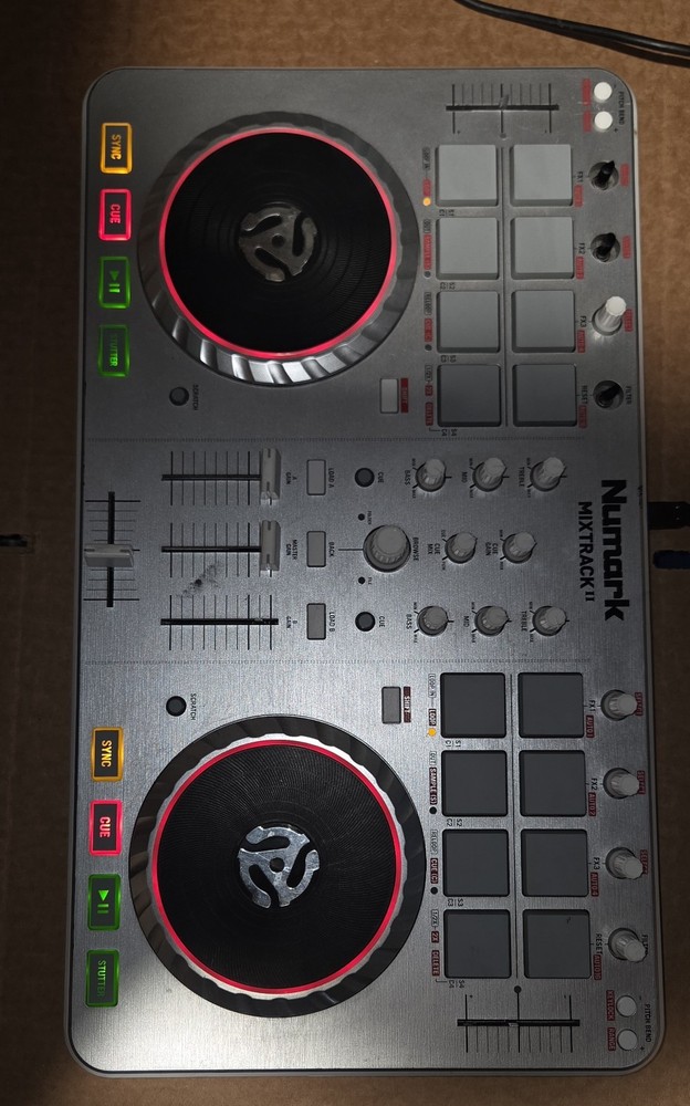 Numark Mixtrack II USB DJ Double Deck Controller 2-Channel Silver MIDI Portable