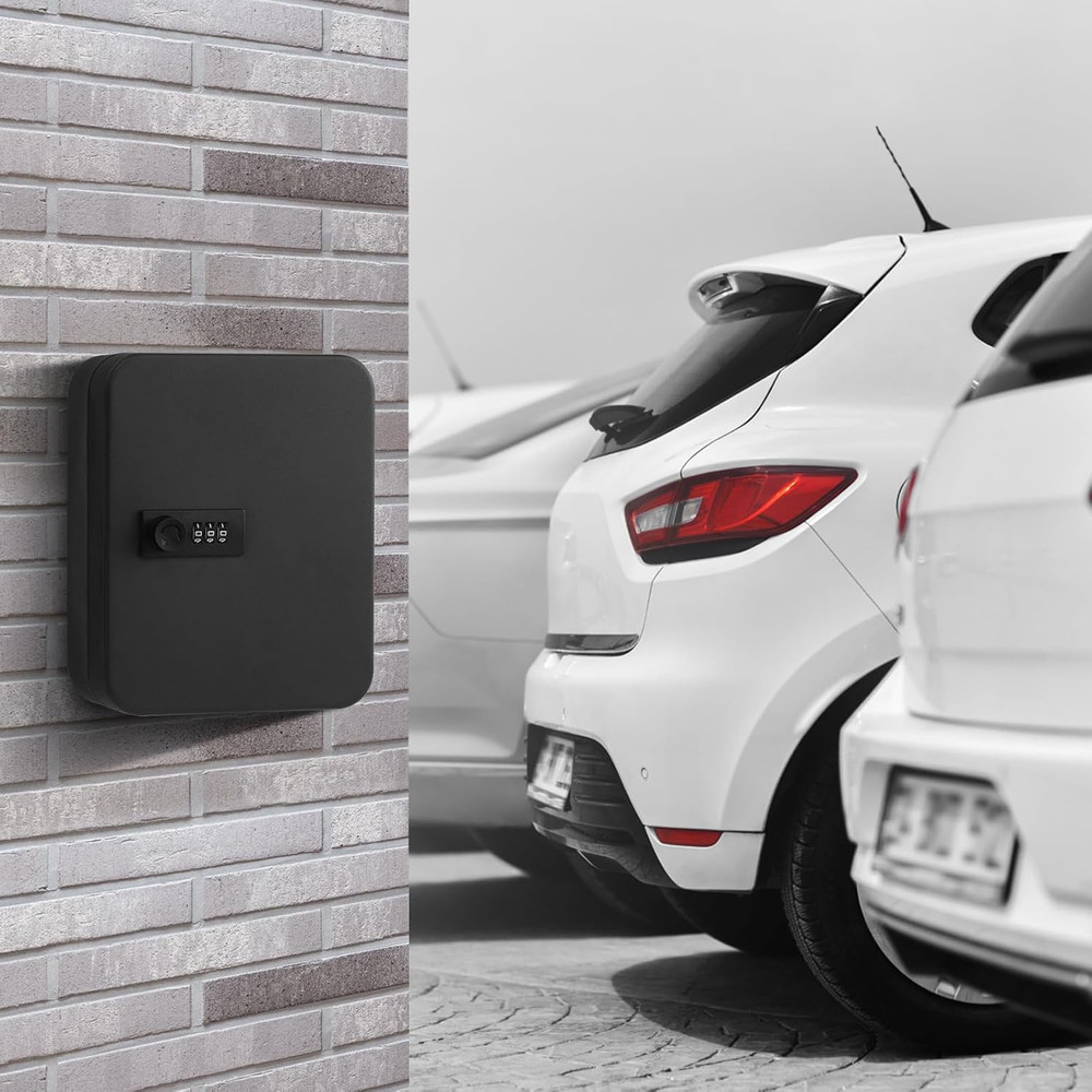 20 Key Storage Lock Box with Code, Key Cabinet Organizer Wall Mount