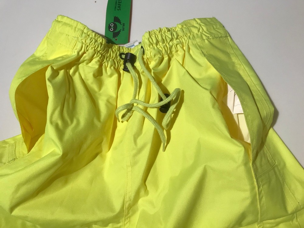 FLUORESCENT SAFETY PANTS, CLASS E, LEVEL 2, REFLECTIVE TAPE, 100% POLYESTER, NEW