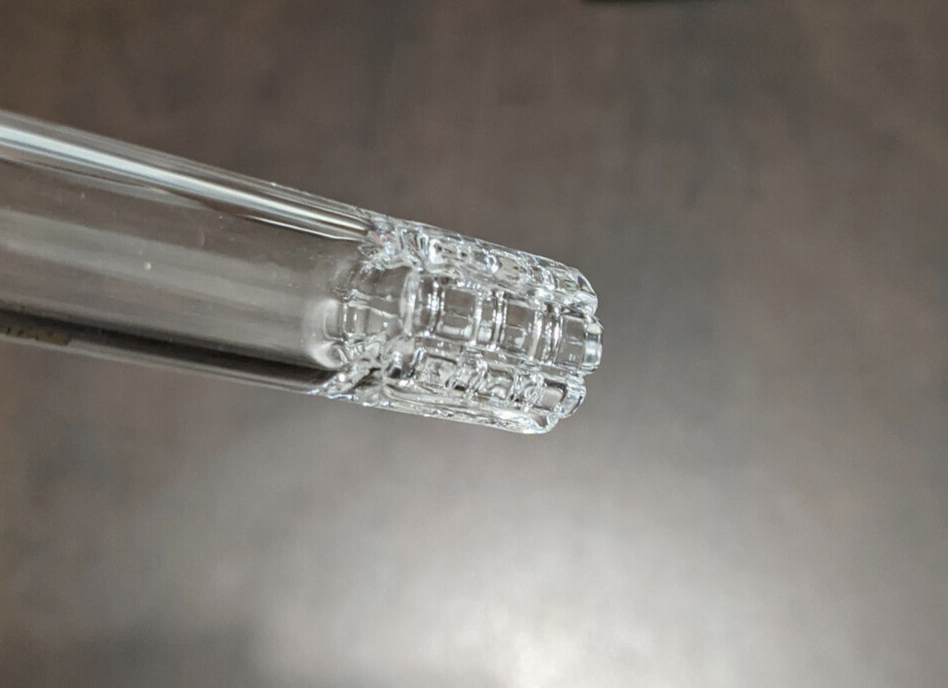 4" Inch 18mm/14mm Downstem Glass Slide Black MATRIX Perc Diffuser