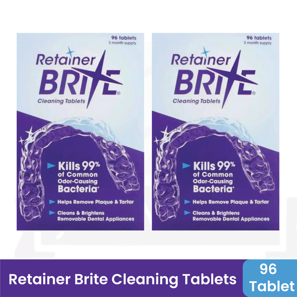 Retainer Brite Box Tablets 192ct-Pack Of 2