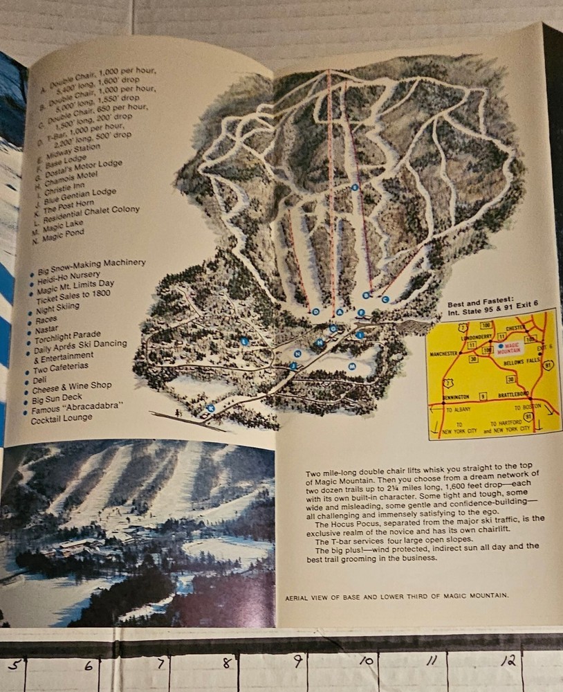 1972/73 MAGIC MT.SKI AREA BROCHURE. MINT SEE DESCRIPTION