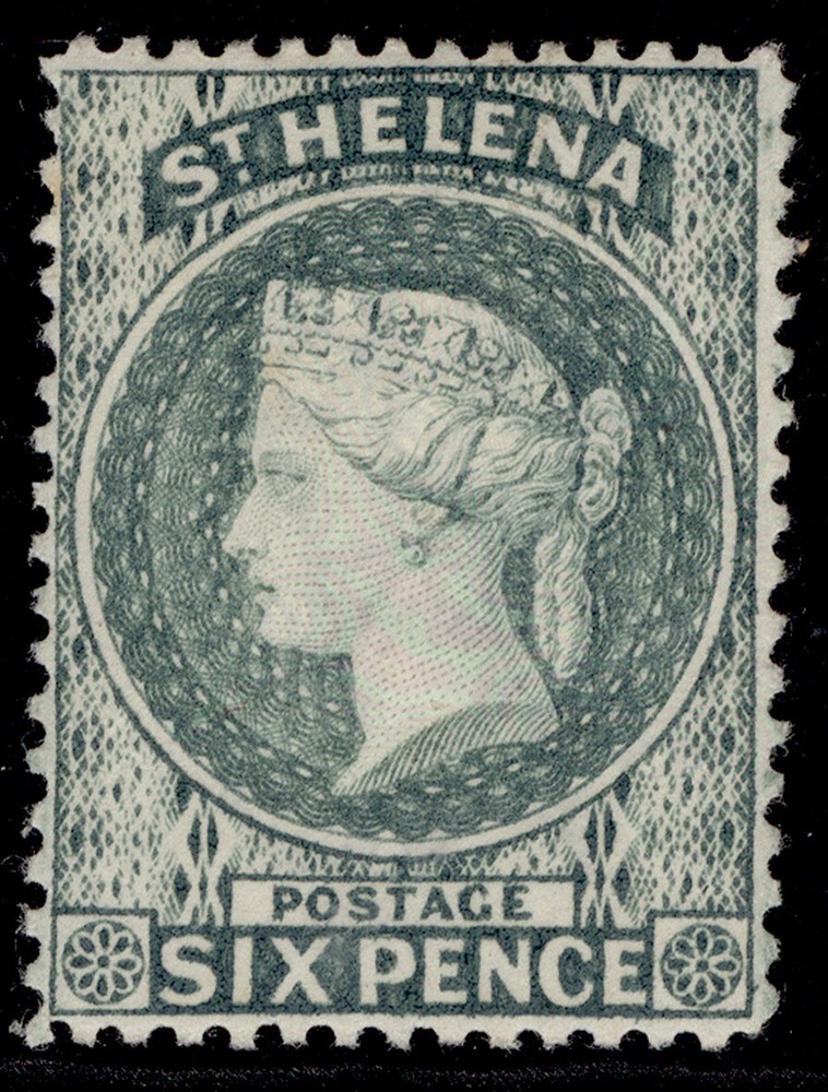 ST. HELENA QV SG44, 6d grey, M MINT. Cat £48.