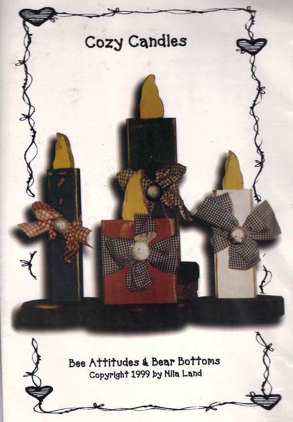 CANDLES - Woodworking PATTERN - Holiday DECOR Cozy Candles