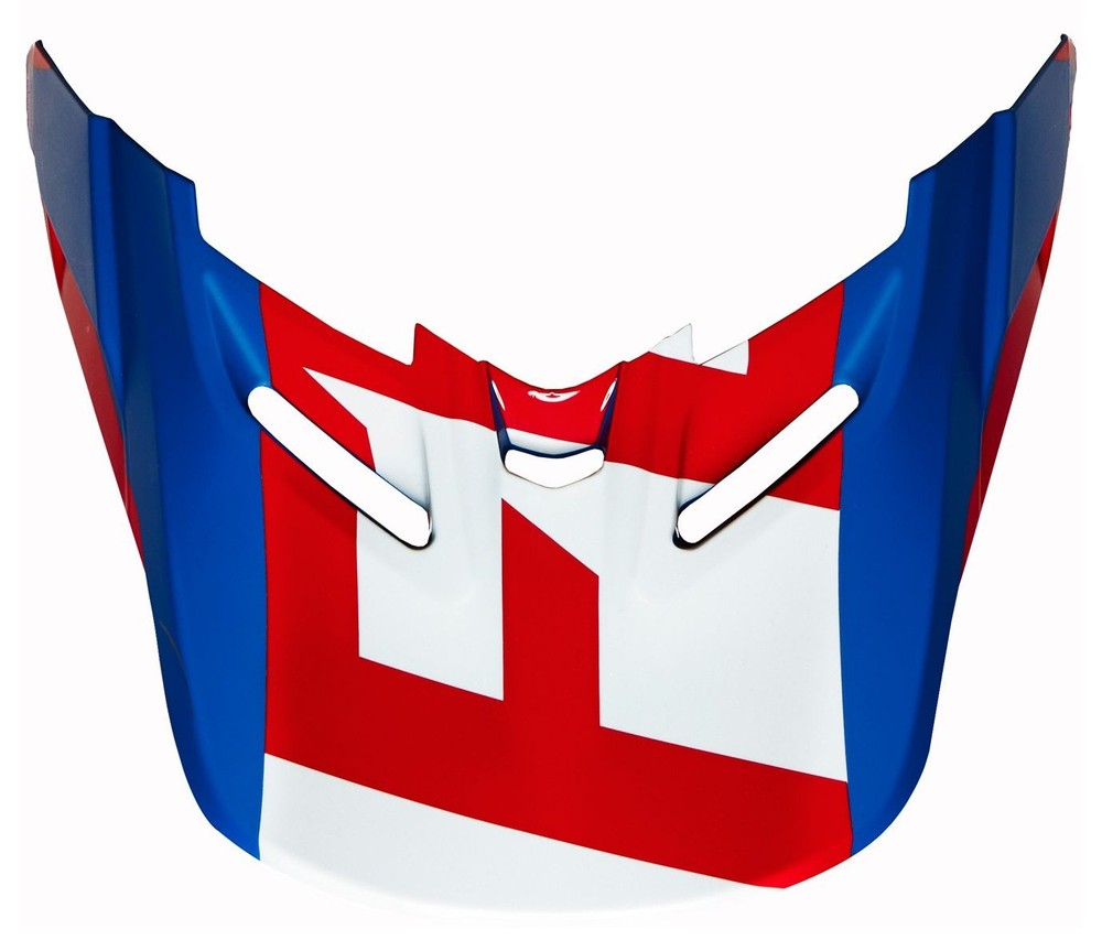 Fox Racing V4 Libra Helmet Replacement Visor/Peak Blue/Red