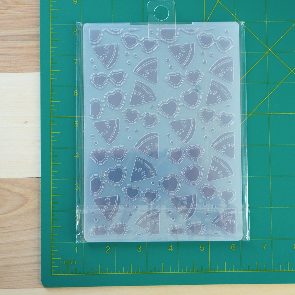 Summer Embossing Folder - Watermelon & Sunglasses Embossing Folder