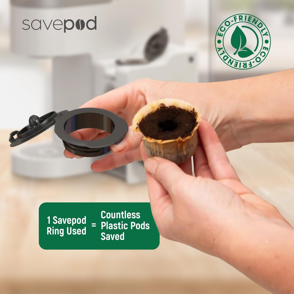 Savepod Pods Replacement Ring, Coffee Filter Extra Small, Black