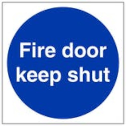 Fire Safety Signs 'Fire Action' & 'Fire Door Keep Shut'- 12 Mixed Pack