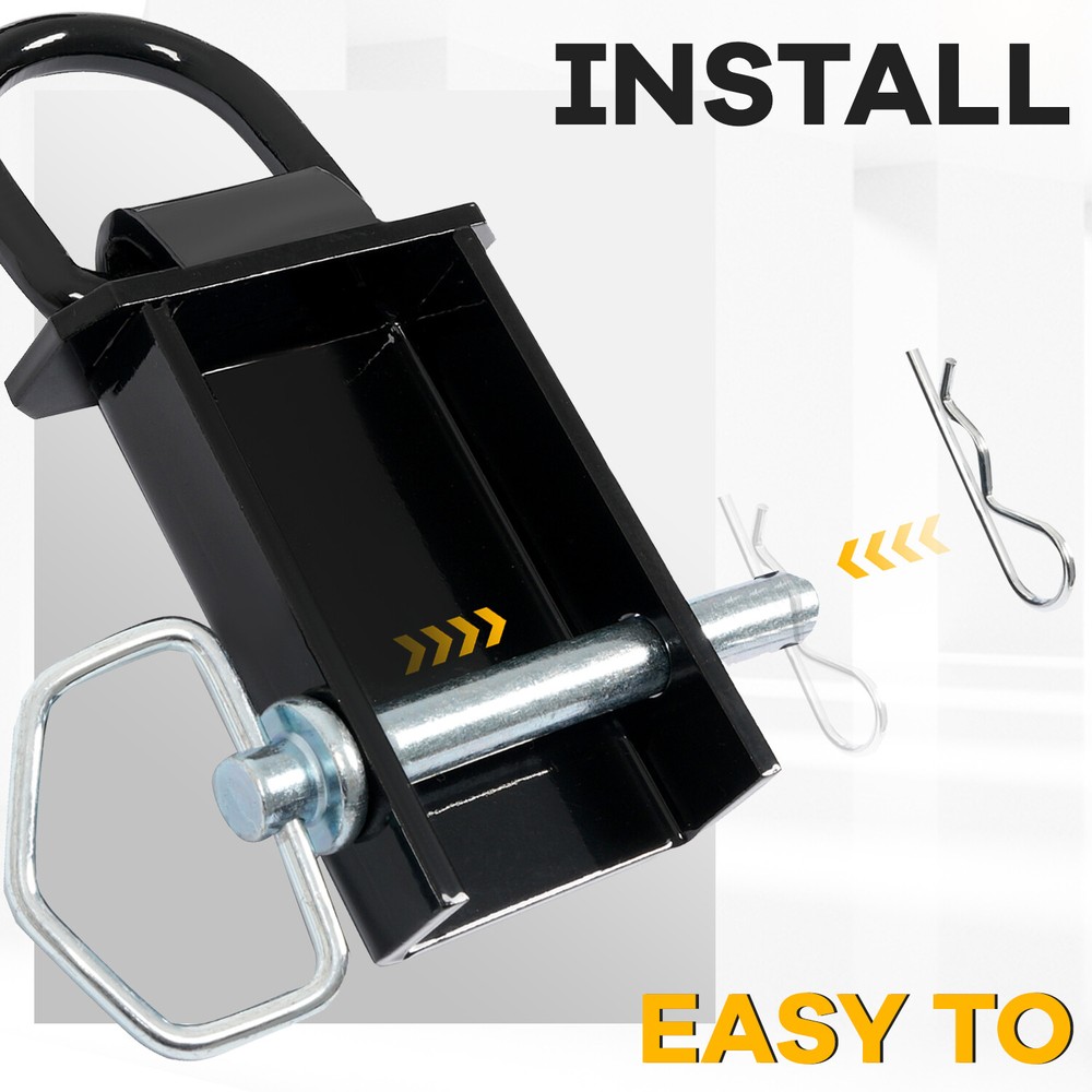 Universal 4-Heavy Duty 12,000 Lbs Removable D-Ring Stake Pocket Powder Coated