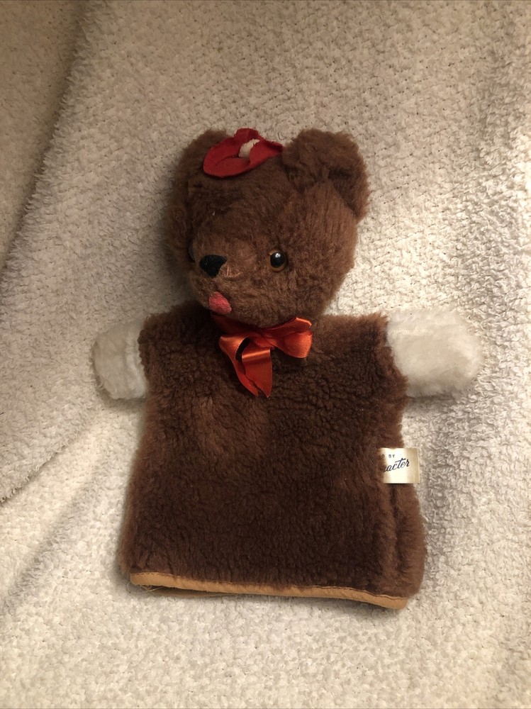 VTG puppet bear 60s 70s Brown