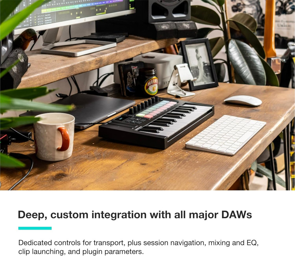 Launchkey Mini 25 MK4 — Portable 25 Mini-Key, USB, MIDI Keyboard Controller with