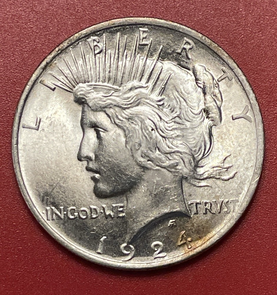 1924 P Peace Silver Dollar, Choice to Gem Uncirculated.