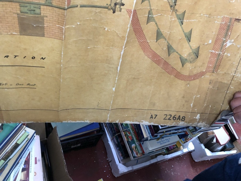 Victorian Engineering Drawing Saltley Sewer Birmingham John Inshaw Original