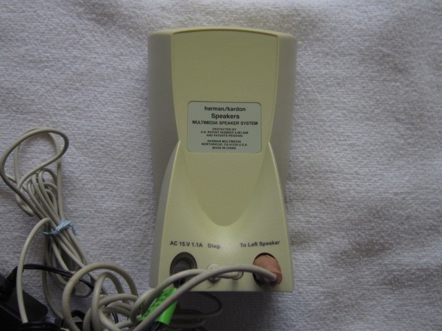 Retro Harmon/Kardon Multimedia Computer Speakers Set with Power Supply Tested