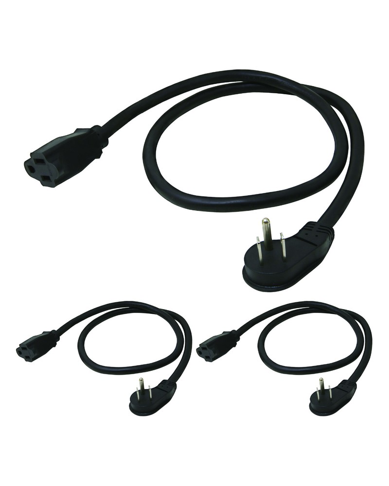Lightkiwi 16AWG Flat Plug Power Extension Cord 3ft, 3-Pack