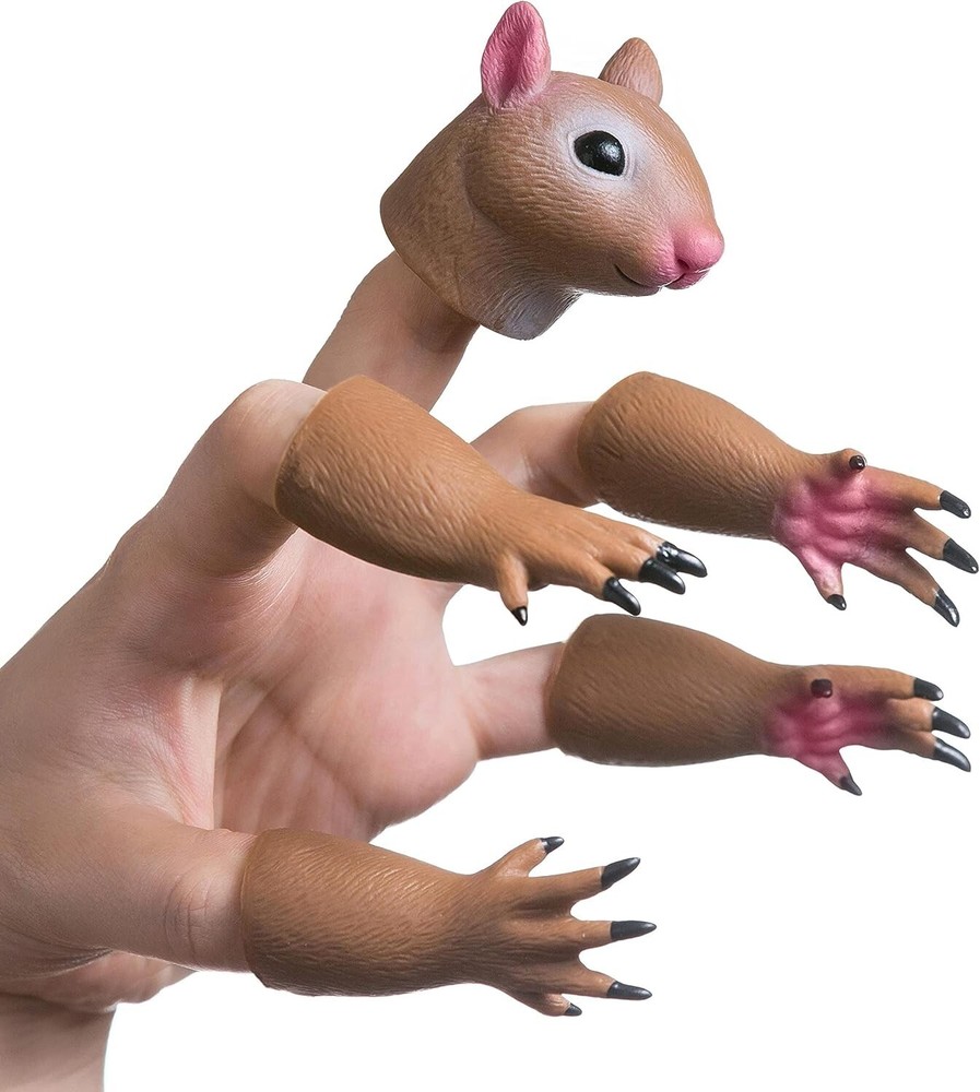 Squirrel Stocking Stuffers Finger Puppet Set, Animals Puppet Show Theater Props