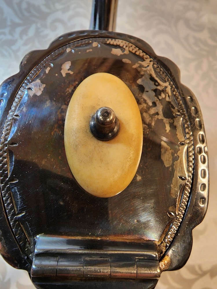 Antique Old English Plate Coffee Pot Bone Handle VGUC