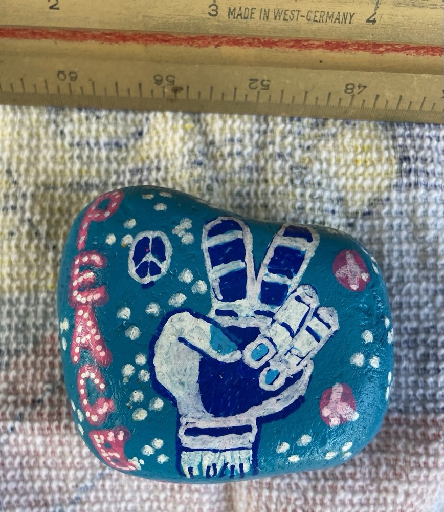 Hand Painted “Peace” Rock
