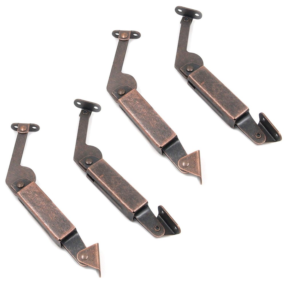 2 PCS Iron Spring Lid Support Hinges Left & Right For Cabinet Box Hardware