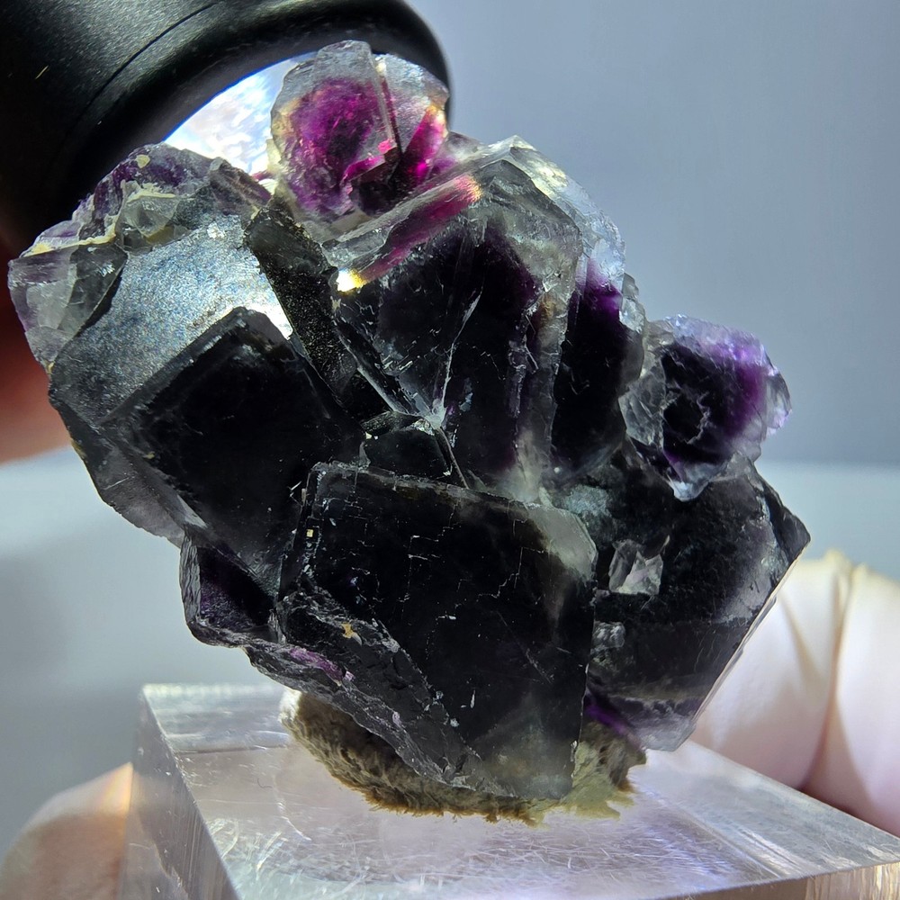 Phantom Fluorite Cube Specimen, purple Okorusu, Namibia 41*29*15mm