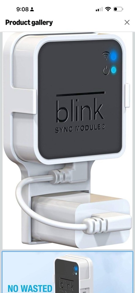 Blink Sync Module 2 Mount and Flash, White, USB Powered Accessory