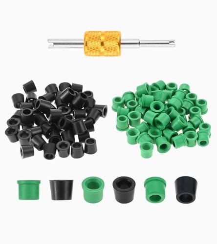 100 PCS HVAC 1/4" Quick Coupler Charging Gaskets, O-Ring Rubber Seals Gaskets