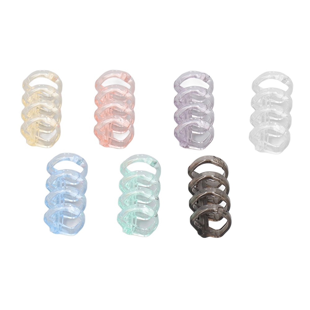 70PCS 4 Hole Binding Spines Plastic Split Loose Leaf Rings Multiple Colors