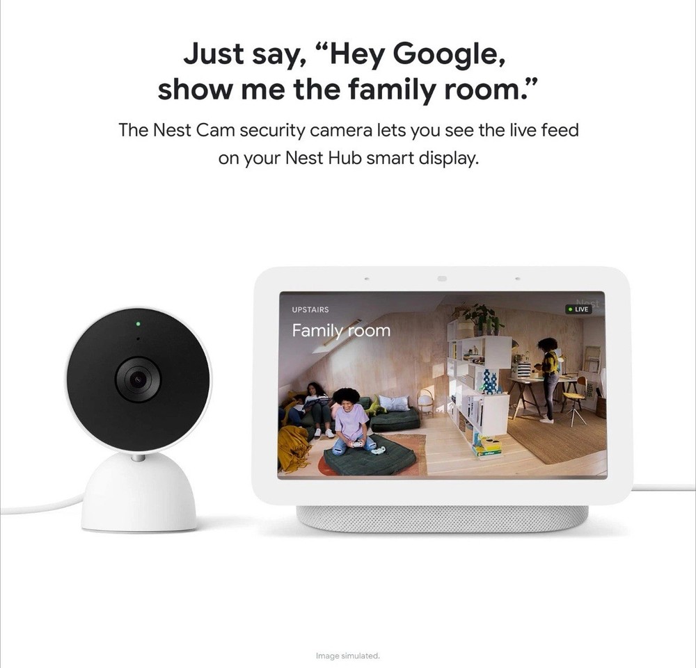 Google Nest Security Indoor Wired Camera 2nd Generation - Snow White