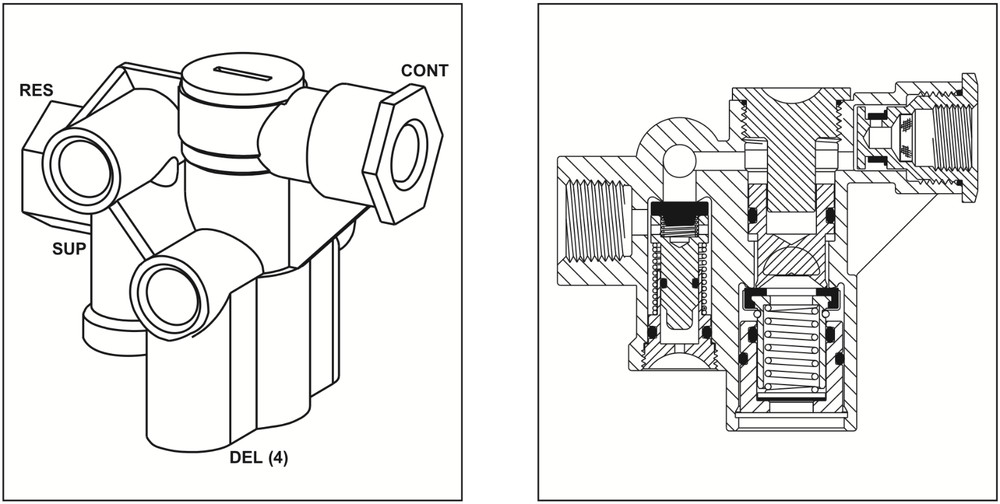SEALCO 110700 Service Reservoir Spring Brake Priority Control Valve